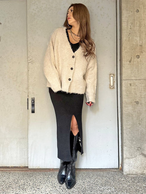 ロングシャギーオーバーカーディガン